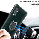 For Wiko View 4 / View 4 Lite Carbon Fiber Protective Case with 360 Degree Rotating Ring Holder(Green)