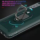 For Wiko View 4 / View 4 Lite Carbon Fiber Protective Case with 360 Degree Rotating Ring Holder(Green)