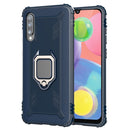 For Wiko View 4 / View 4 Lite Carbon Fiber Protective Case with 360 Degree Rotating Ring Holder(Blue)