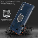 For Wiko View 4 / View 4 Lite Carbon Fiber Protective Case with 360 Degree Rotating Ring Holder(Blue)