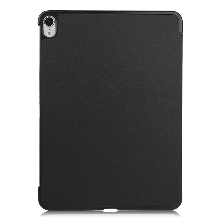 For iPad Air 2022 / 2020 10.9 Custer Texture Horizontal Flip Leather Case with Three-folding Holder & Sleep / Wake-up Function(Black)