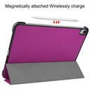 For iPad Air 2022 / 2020 10.9 Custer Texture Horizontal Flip Leather Case with Three-folding Holder & Sleep / Wake-up Function(Purple)