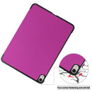 For iPad Air 2022 / 2020 10.9 Custer Texture Horizontal Flip Leather Case with Three-folding Holder & Sleep / Wake-up Function(Purple)