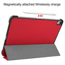 For iPad Air 2022 / 2020 10.9 Custer Texture Horizontal Flip Leather Case with Three-folding Holder & Sleep / Wake-up Function(Red)