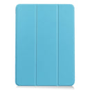 For iPad Air 2022 / 2020 10.9 Custer Texture Horizontal Flip Leather Case with Three-folding Holder & Sleep / Wake-up Function(Sky Blue)