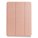 For iPad Air 2022 / 2020 10.9 Custer Texture Horizontal Flip Leather Case with Three-folding Holder & Sleep / Wake-up Function(Rose Gold)