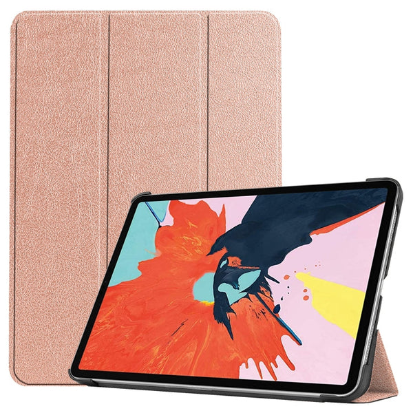 For iPad Air 2022 / 2020 10.9 Custer Texture Horizontal Flip Leather Case with Three-folding Holder & Sleep / Wake-up Function(Rose Gold)