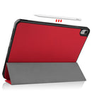 For iPad Air 2022 / 2020 10.9 Custer Texture TPU Horizontal Flip Leather Case with Sleep / Wake-up Function & Three-folding Holder & Pen Slot(Red)