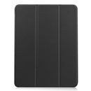 For iPad Air 2022 / 2020 10.9 Custer Texture TPU Horizontal Flip Leather Case with Sleep / Wake-up Function & Three-folding Holder & Pen Slot(Black)