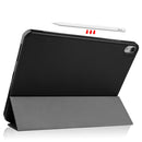 For iPad Air 2022 / 2020 10.9 Custer Texture TPU Horizontal Flip Leather Case with Sleep / Wake-up Function & Three-folding Holder & Pen Slot(Black)
