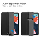 For iPad Air 2022 / 2020 10.9 Custer Texture TPU Horizontal Flip Leather Case with Sleep / Wake-up Function & Three-folding Holder & Pen Slot(Black)