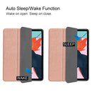 For iPad Air 2022 / 2020 10.9 Custer Texture TPU Horizontal Flip Leather Case with Sleep / Wake-up Function & Three-folding Holder & Pen Slot(Rose Gold)