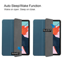 For iPad Air 2022 / 2020 10.9 Custer Texture TPU Horizontal Flip Leather Case with Sleep / Wake-up Function & Three-folding Holder & Pen Slot(Dark Green)