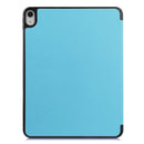 For iPad Air 2022 / 2020 10.9 Custer Texture TPU Horizontal Flip Leather Case with Sleep / Wake-up Function & Three-folding Holder & Pen Slot(Sky Blue)