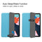 For iPad Air 2022 / 2020 10.9 Custer Texture TPU Horizontal Flip Leather Case with Sleep / Wake-up Function & Three-folding Holder & Pen Slot(Sky Blue)