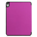For iPad Air 2022 / 2020 10.9 Custer Texture TPU Horizontal Flip Leather Case with Sleep / Wake-up Function & Three-folding Holder & Pen Slot(Purple)