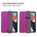 For iPad Air 2022 / 2020 10.9 Custer Texture TPU Horizontal Flip Leather Case with Sleep / Wake-up Function & Three-folding Holder & Pen Slot(Purple)