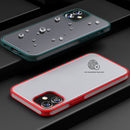 For iPhone 12 / 12 Pro iPAKY Knight Series Shockproof TPU+ Clear PC Case(Red)