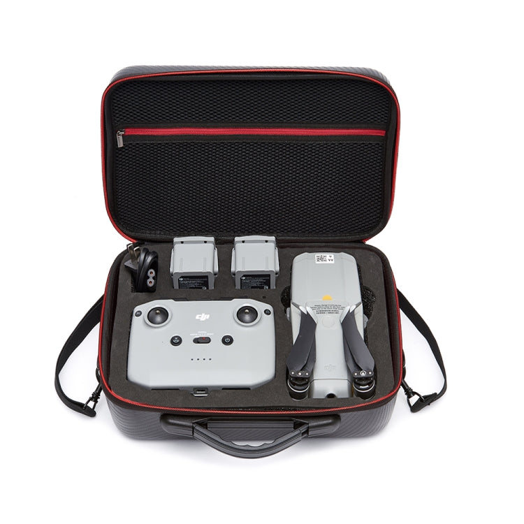 For DJI Mavic Air 2 Portable PU Shoulder Storage Bag Protective Box(Black)