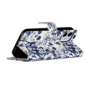 For iPhone 12 mini 3D Painted Pattern Horizontal Flip Leather Case with Holder & Card Slots & Photo Frame & Wallet(Skull Flower)