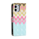 For iPhone 12 mini 3D Painted Pattern Horizontal Flip Leather Case with Holder & Card Slots & Photo Frame & Wallet(Color Wave)
