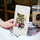 For iPhone 12 mini 3D Painted Pattern Horizontal Flip Leather Case with Holder & Card Slots & Photo Frame & Wallet(Tiger)
