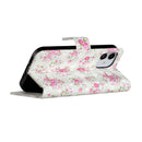 For iPhone 12 mini 3D Painted Pattern Horizontal Flip Leather Case with Holder & Card Slots & Photo Frame & Wallet(Rose Flower)