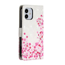 For iPhone 12 mini 3D Painted Pattern Horizontal Flip Leather Case with Holder & Card Slots & Photo Frame & Wallet(Cherry Blossoms)