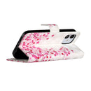 For iPhone 12 mini 3D Painted Pattern Horizontal Flip Leather Case with Holder & Card Slots & Photo Frame & Wallet(Cherry Blossoms)