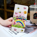 For iPhone 12 mini 3D Painted Pattern Horizontal Flip Leather Case with Holder & Card Slots & Photo Frame & Wallet(Rainbow Cat Family)