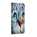 For iPhone 12 mini Painted Pattern Horizontal Flip Leather Case with Holder & Card Slots & Photo Frame(Blue Cat)