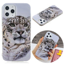 For iPhone 12 Pro Max Painted Pattern TPU Protective Case(Leopard Head)