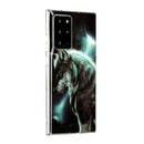 For Samsung Galaxy Note20 Ultra Painted Pattern TPU Protective Case(Night Sky Wolf)