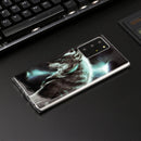 For Samsung Galaxy Note20 Ultra Painted Pattern TPU Protective Case(Night Sky Wolf)