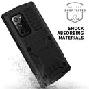 For Samsung Galaxy Note 20 Ultra R-JUST Shockproof Waterproof Dust-proof Metal + Silicone Protective Case with Holder(Black)
