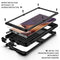 For Samsung Galaxy Note 20 Ultra R-JUST Shockproof Waterproof Dust-proof Metal + Silicone Protective Case with Holder(Black)