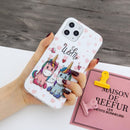 For iPhone 12 Pro Max Luminous TPU Soft Protective Case(Couple Unicorn)