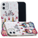 For iPhone 12 mini Luminous TPU Soft Protective Case(Couple Unicorn)