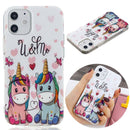For iPhone 12 mini Luminous TPU Soft Protective Case(Couple Unicorn)