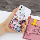 For iPhone 12 mini Luminous TPU Soft Protective Case(Couple Unicorn)