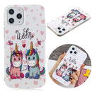 For iPhone 12 / 12 Pro Luminous TPU Soft Protective Case(Couple Unicorn)