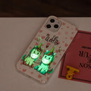 For iPhone 12 / 12 Pro Luminous TPU Soft Protective Case(Couple Unicorn)