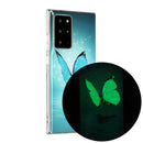 For Samsung Galaxy Note20 Ultra Luminous TPU Soft Protective Case(Butterfly)