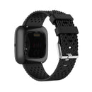 For Fitbit Versa / Versa 2 / Versa Lite 23cm Breathable Silicone Watch Band(Black)