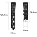 For Fitbit Versa / Versa 2 / Versa Lite 23cm Breathable Silicone Watch Band(Black)