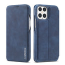 For iPhone 12 Pro Max LC.IMEEKE Hon Ancient Series Horizontal Flip Leather Case with Holder & Card Slot(Blue)