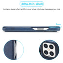 For iPhone 12 Pro Max LC.IMEEKE Hon Ancient Series Horizontal Flip Leather Case with Holder & Card Slot(Blue)