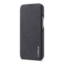 For iPhone 12 / 12 Pro LC.IMEEKE Hon Ancient Series Horizontal Flip Leather Case with Holder & Card Slot(Black)