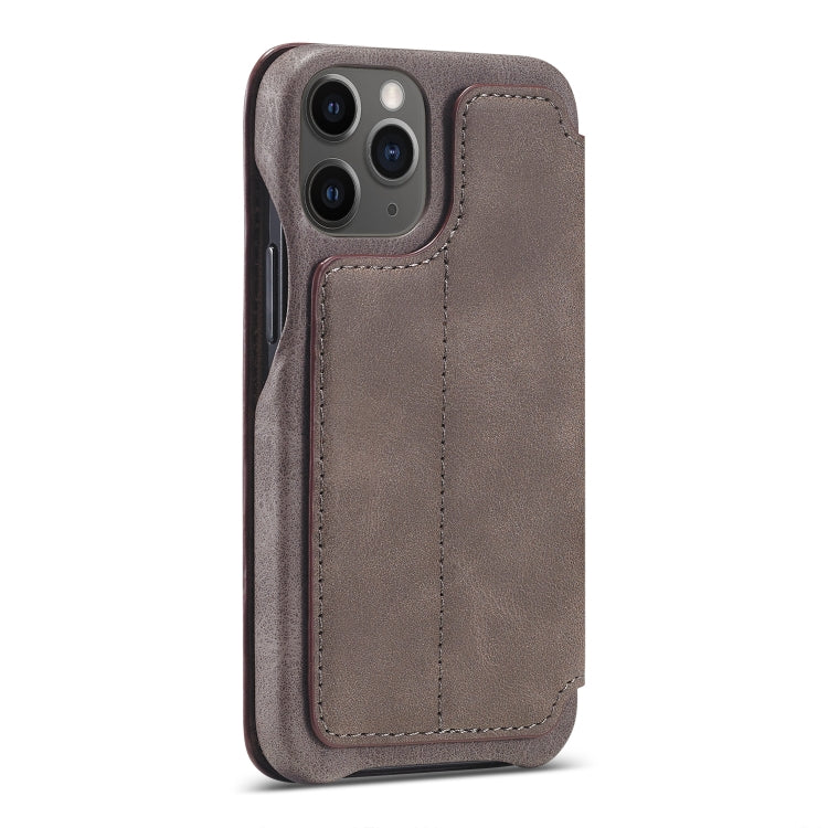 For iPhone 12 mini LC.IMEEKE Hon Ancient Series Horizontal Flip Leather Case with Holder & Card Slot(Coffee)