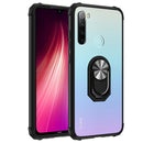 For Xiaomi Redmi Note 8 Shockproof Transparent TPU + Acrylic Protective Case with Ring Holder(Black and Silver)